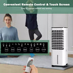 Costway 4-in-1 Portable Evaporative Air Cooler 12L Water Tank 4 Ice Boxes