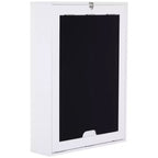 HOMCOM Escritorio Plegable de Pared con Pizarra, Escritorio Flotante Convertible Plegable con Estantes, Blanco