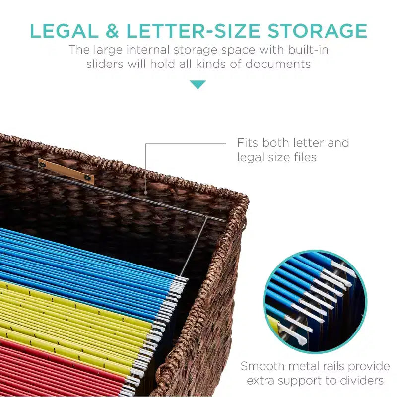 Best Choice Products Archivador Móvil de Jacinto con Ruedas Organizador Cesta de Almacenamiento con Tapa, Ruedas con Bloqueo