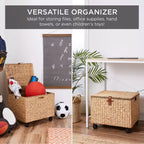 Best Choice Products Archivador Móvil de Jacinto con Ruedas Organizador Cesta de Almacenamiento con Tapa, Ruedas con Bloqueo