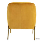Juego de 2 sillones tapizados Odo Velvet Accent para sala de estar con asiento acolchado | Karat Home