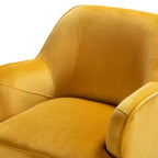 Juego de 2 sillones tapizados Odo Velvet Accent para sala de estar con asiento acolchado | Karat Home