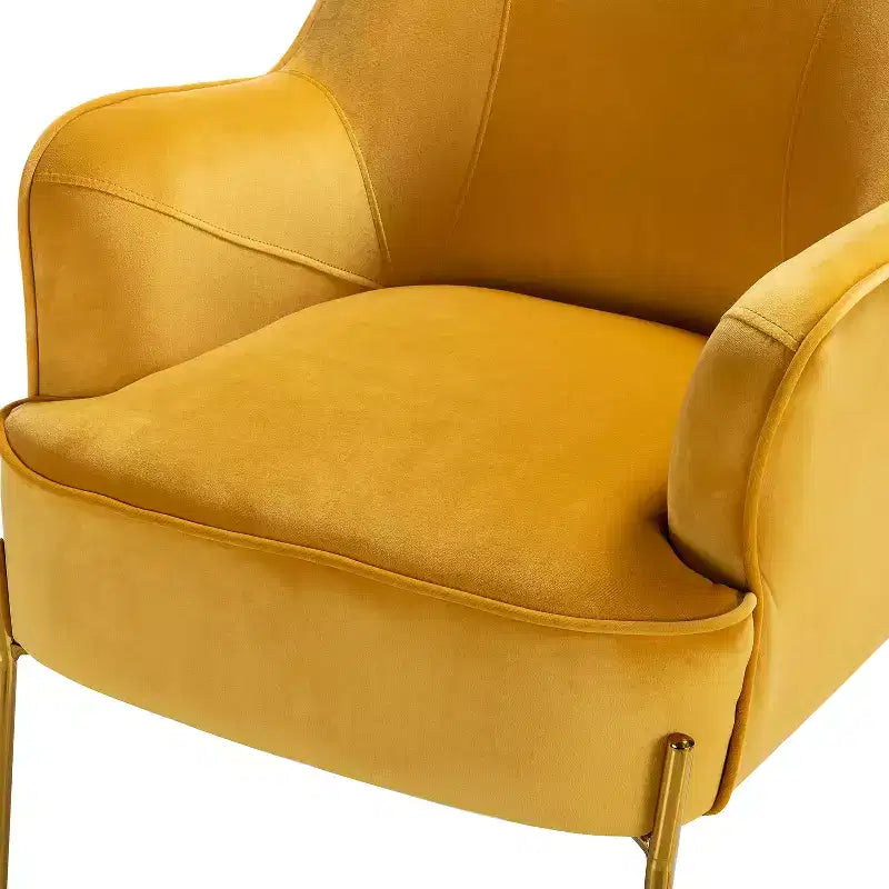 Juego de 2 sillones tapizados Odo Velvet Accent para sala de estar con asiento acolchado | Karat Home