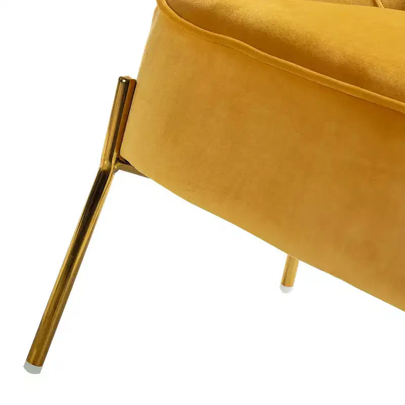 Juego de 2 sillones tapizados Odo Velvet Accent para sala de estar con asiento acolchado | Karat Home