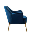 Juego de 2 sillones tapizados Odo Velvet Accent para sala de estar con asiento acolchado | Karat Home