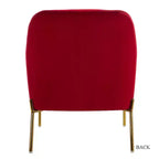 Juego de 2 sillones tapizados Odo Velvet Accent para sala de estar con asiento acolchado | Karat Home