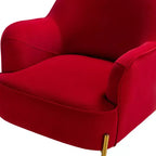 Juego de 2 sillones tapizados Odo Velvet Accent para sala de estar con asiento acolchado | Karat Home
