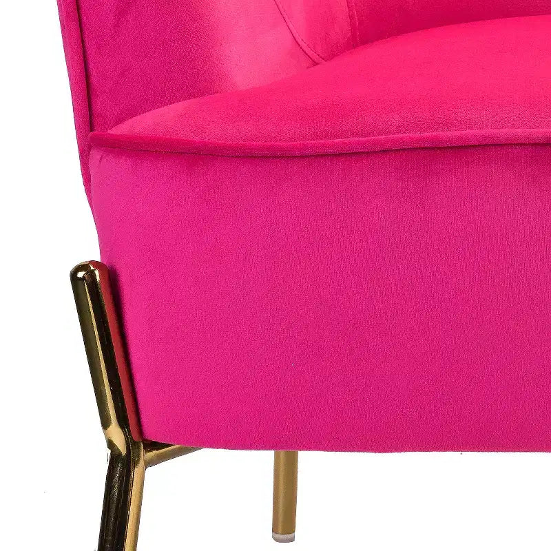 Juego de 2 sillones tapizados Odo Velvet Accent para sala de estar con asiento acolchado | Karat Home