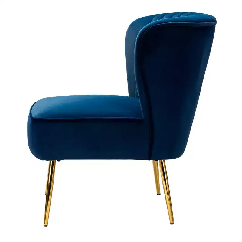 Sillón auxiliar Quentin de terciopelo con asiento acolchado, juego de 2 | Karat Home