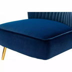 Sillón auxiliar Quentin de terciopelo con asiento acolchado, juego de 2 | Karat Home