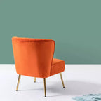 Sillón auxiliar Quentin de terciopelo con asiento acolchado, juego de 2 | Karat Home