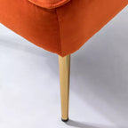 Sillón auxiliar Quentin de terciopelo con asiento acolchado, juego de 2 | Karat Home