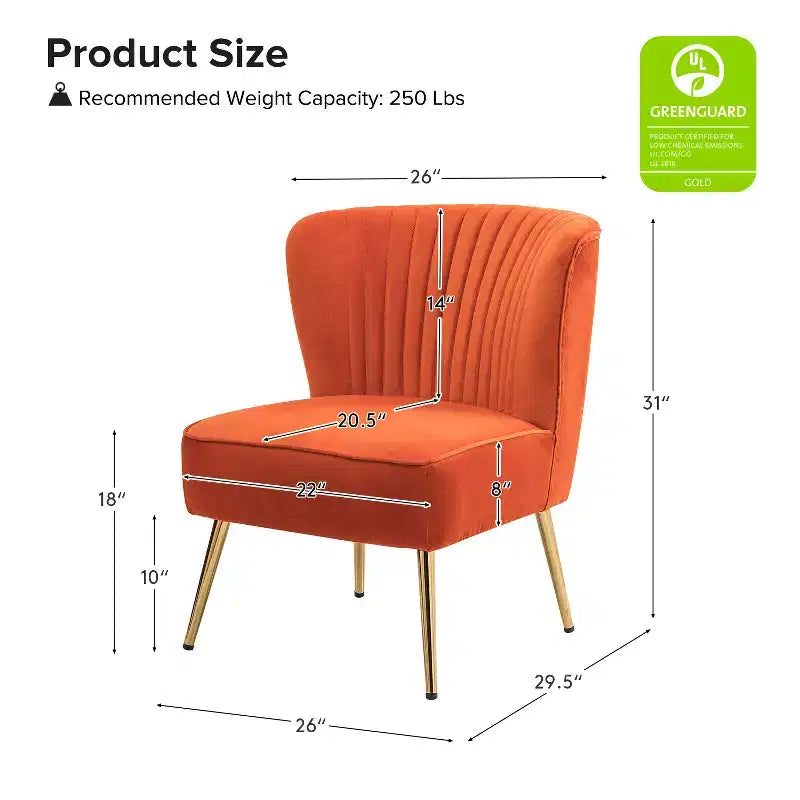 Sillón auxiliar Quentin de terciopelo con asiento acolchado, juego de 2 | Karat Home