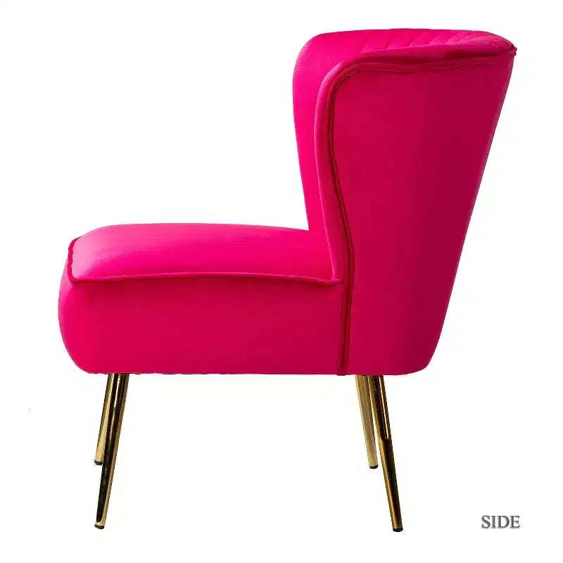 Sillón auxiliar Quentin de terciopelo con asiento acolchado, juego de 2 | Karat Home