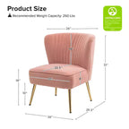 Sillón auxiliar Quentin de terciopelo con asiento acolchado, juego de 2 | Karat Home