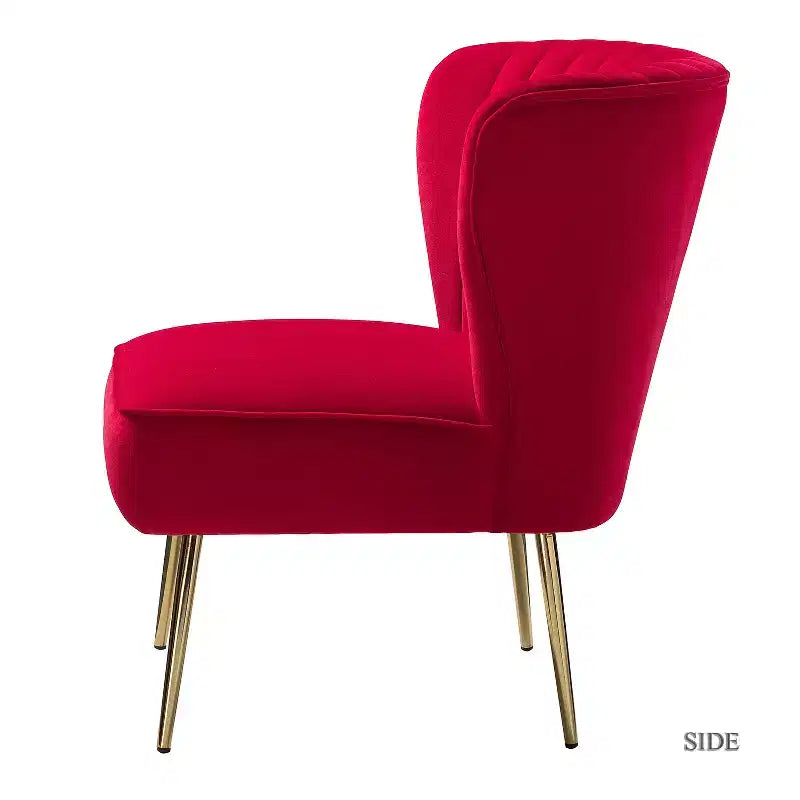 Sillón auxiliar Quentin de terciopelo con asiento acolchado, juego de 2 | Karat Home