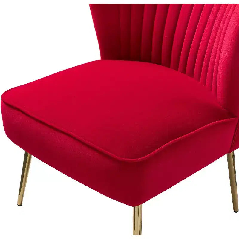Sillón auxiliar Quentin de terciopelo con asiento acolchado, juego de 2 | Karat Home