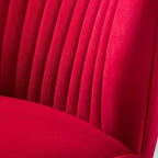 Sillón auxiliar Quentin de terciopelo con asiento acolchado, juego de 2 | Karat Home