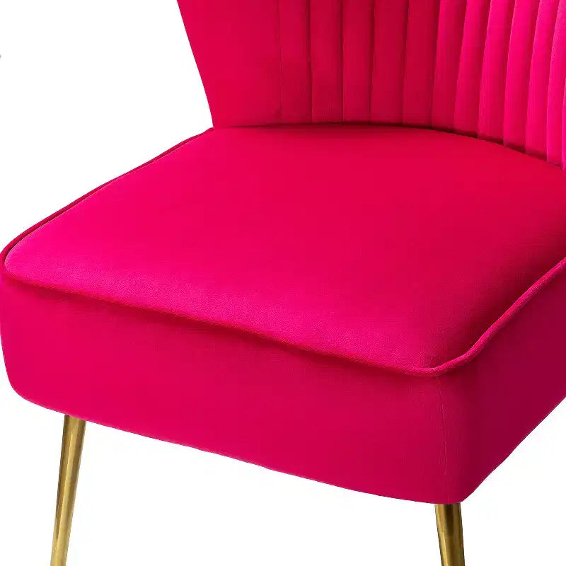 Sillón auxiliar Quentin de terciopelo con asiento acolchado, juego de 2 | Karat Home
