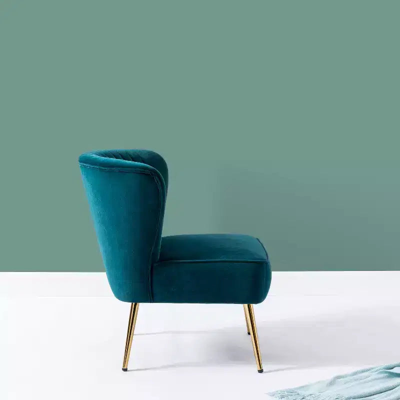 Sillón auxiliar Quentin de terciopelo con asiento acolchado, juego de 2 | Karat Home