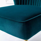Sillón auxiliar Quentin de terciopelo con asiento acolchado, juego de 2 | Karat Home