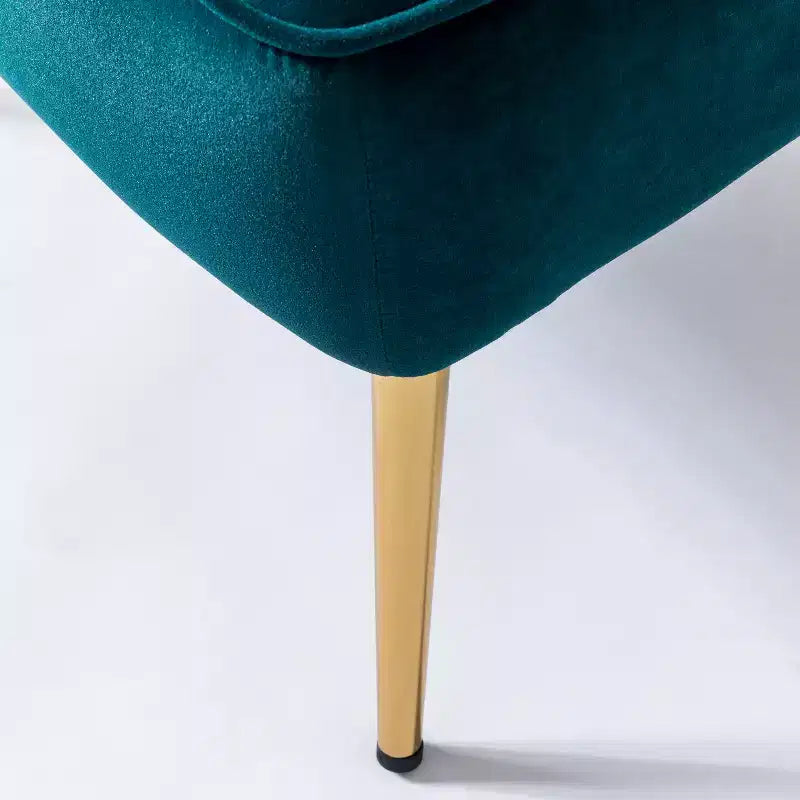 Sillón auxiliar Quentin de terciopelo con asiento acolchado, juego de 2 | Karat Home
