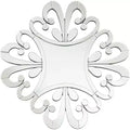 Possini Euro Design Soleil Square Starburst Vanity Wall Mirror Modern Beveled Cut Glass Pattern Frame 31 1/2 Wide for Bathroom Bedroom House Entryway