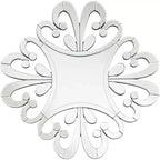 Possini Euro Design Soleil Square Starburst Vanity Wall Mirror Modern Beveled Cut Glass Pattern Frame 31 1/2 Wide for Bathroom Bedroom House Entryway