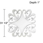 Espejo de pared moderno Soleil Square Starburst de Possini Euro Design con marco de cristal biselado de 31 1/2" de ancho para baño, dormitorio o recibidor