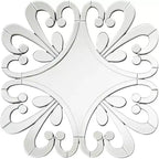 Espejo de pared moderno Soleil Square Starburst de Possini Euro Design con marco de cristal biselado de 31 1/2" de ancho para baño, dormitorio o recibidor