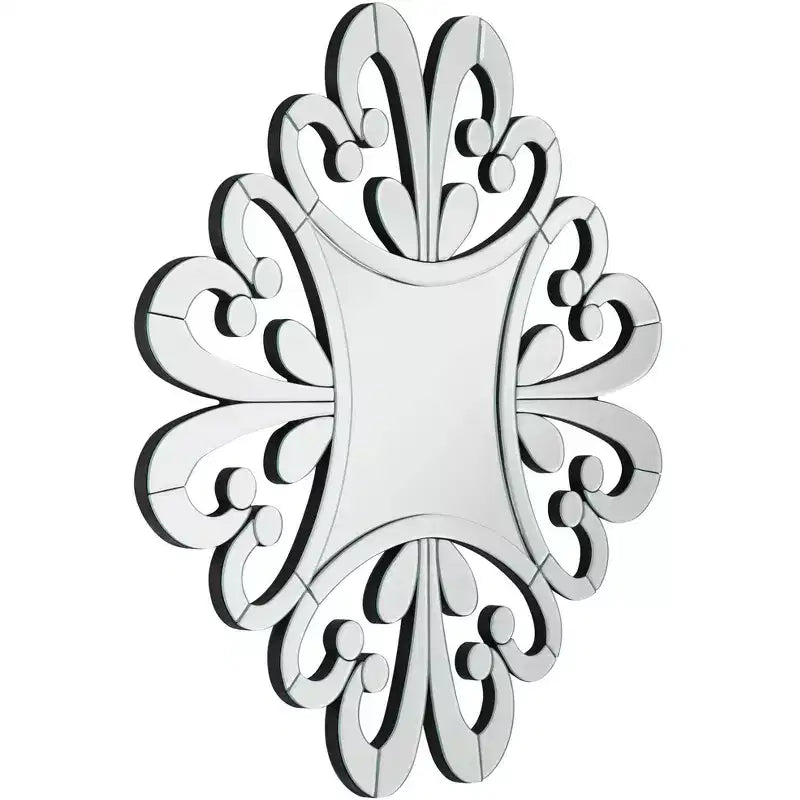 Espejo de pared moderno Soleil Square Starburst de Possini Euro Design con marco de cristal biselado de 31 1/2" de ancho para baño, dormitorio o recibidor