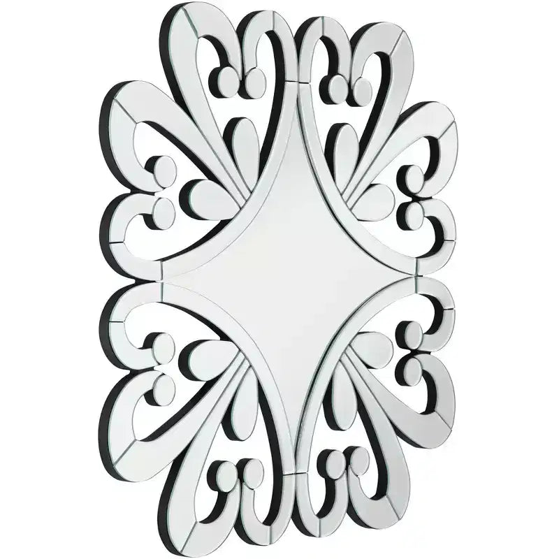 Espejo de pared moderno Soleil Square Starburst de Possini Euro Design con marco de cristal biselado de 31 1/2" de ancho para baño, dormitorio o recibidor