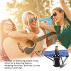 Mesa de camping - Mesa plegable para exteriores con 2 portavasos y bolsa de transporte - Para camping, senderismo, playa, picnic o eventos deportivos de Leisure Sports (Azul)