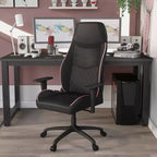 Silla de juego 24/7 Shop At Home Ansar de piel sintética con costuras de diamante
