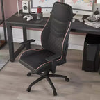 Silla de juego 24/7 Shop At Home Ansar de piel sintética con costuras de diamante