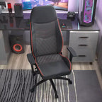 Silla de juego 24/7 Shop At Home Ansar de piel sintética con costuras de diamante