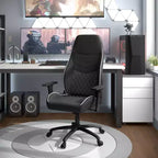 Silla de juego 24/7 Shop At Home Ansar de piel sintética con costuras de diamante