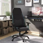 Silla de juego 24/7 Shop At Home Ansar de piel sintética con costuras de diamante