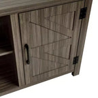Emma y Oliver Mueble de TV con puerta corredera tipo granero de 59 pulgadas, para televisores de hasta 65 pulgadas, con estante ajustable