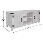 Emma y Oliver Mueble de TV con puerta corredera tipo granero de 59 pulgadas, para televisores de hasta 65 pulgadas, con estante ajustable