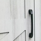 Emma y Oliver Mueble de TV con puerta corredera tipo granero de 59 pulgadas, para televisores de hasta 65 pulgadas, con estante ajustable