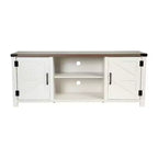 Emma y Oliver Mueble de TV con puerta corredera tipo granero de 59 pulgadas, para televisores de hasta 65 pulgadas, con estante ajustable