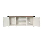 Emma y Oliver Mueble de TV con puerta corredera tipo granero de 59 pulgadas, para televisores de hasta 65 pulgadas, con estante ajustable