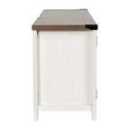 Emma y Oliver Mueble de TV con puerta corredera tipo granero de 59 pulgadas, para televisores de hasta 65 pulgadas, con estante ajustable