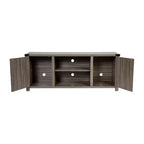 Emma y Oliver Mueble de TV con puerta corredera tipo granero de 59 pulgadas, para televisores de hasta 65 pulgadas, con estante ajustable