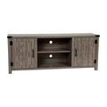 Emma y Oliver Mueble de TV con puerta corredera tipo granero de 59 pulgadas, para televisores de hasta 65 pulgadas, con estante ajustable