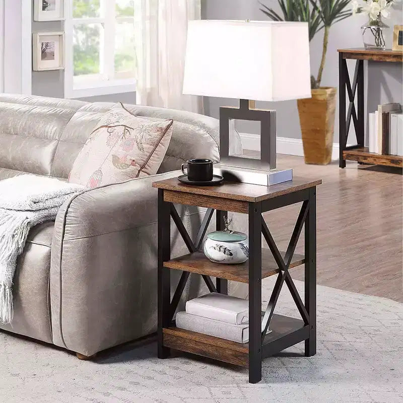 Breighton Home Xavier End Table with Open Shelves