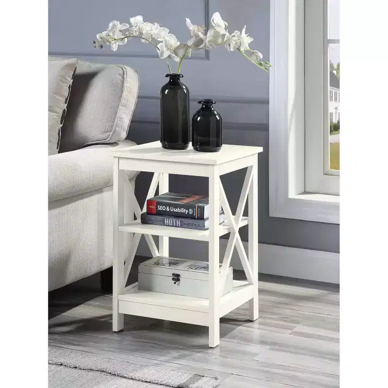 Breighton Home Xavier End Table with Open Shelves