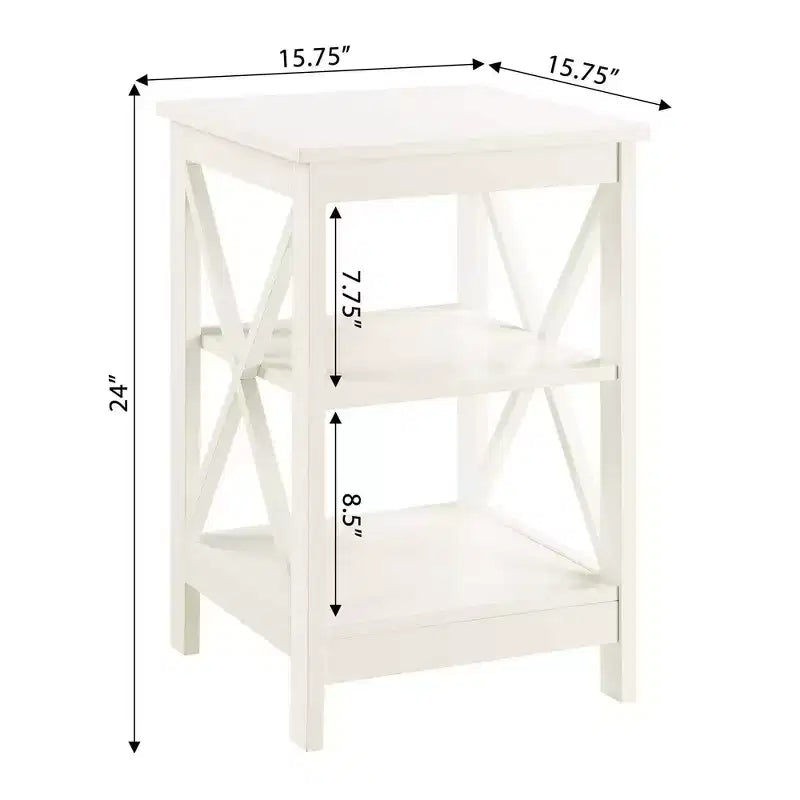 Breighton Home Xavier End Table with Open Shelves
