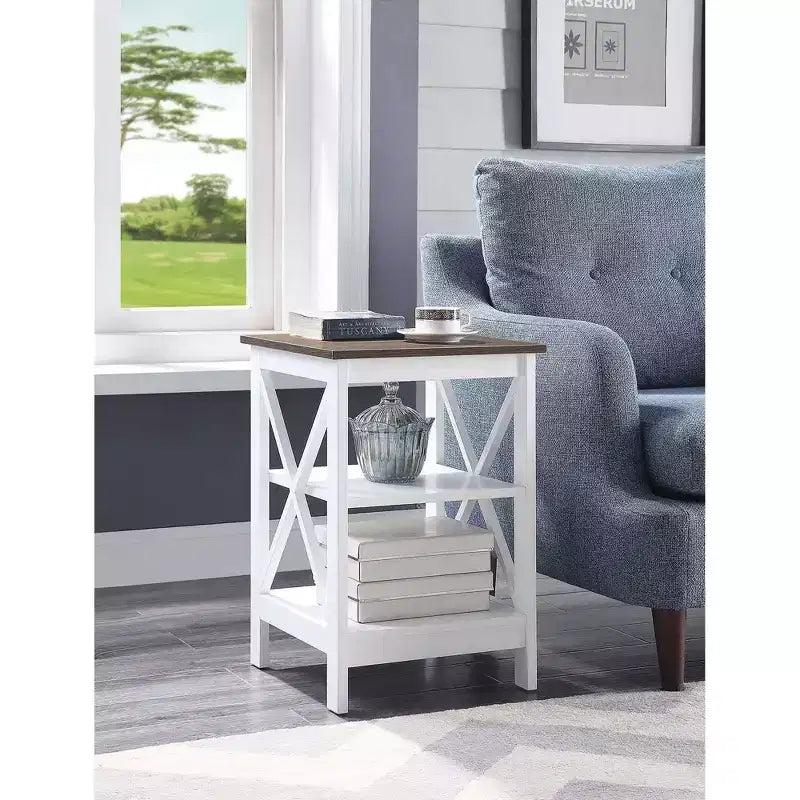Breighton Home Xavier End Table with Open Shelves